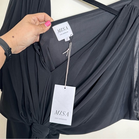 NWT MISA Los Angeles Xenia Maxi Dress in Black - Picture 6 of 11